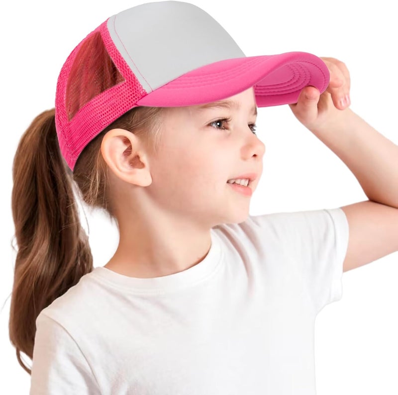 FGSS Kids-Girls Trucker-Hat Adjustable-Baseball-Cap Toddler-Boys Outdoor-Summer - Mesh Sun Hats Fit for 2-6 Years - Image 5
